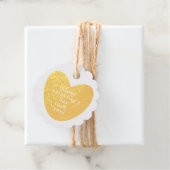 Rustieke kraft gouden hart aangepaste Valentijnsda Bedankjes Labels (Met doos)