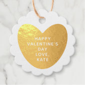 Rustieke kraft gouden hart aangepaste Valentijnsda Bedankjes Labels (Voorkant)