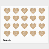 Rustieke Kraft Gouden Hartjes Baby Shower Hart Sticker (Vel)