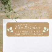 Rustieke Kraft Groene Script Naam Retouradres Etiket