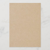 Rustieke Kraft Hand-getrokken bergen & dennen brui Menu (Achterkant)