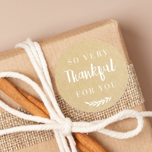 Rustieke Kraft herfst Herfst Thanksgiving Gift Ronde Sticker