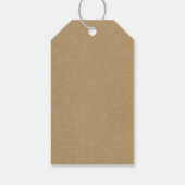 Rustieke Kraft kerstboom belettering vakantie Cadeaulabel (Achterkant)