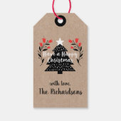 Rustieke Kraft kerstboom cadeau Label Cadeaulabel (Achterkant)