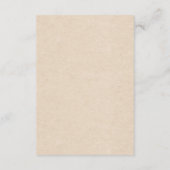 Rustieke Kraft Look met Bloem Guest Details Informatiekaartje (Achterkant)