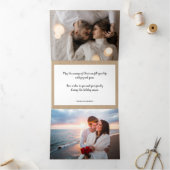 Rustieke kraft multi foto Kerst Drieluik Wenskaart (Binnen)