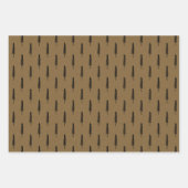 Rustieke Kraft Papier Kerstboom Patroon Gift Inpakpapier Vel (Voorkant)