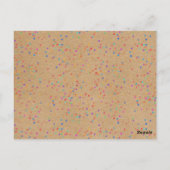 Rustieke Kraft Regenboog Confetti Save the Date Briefkaart (Achterkant)