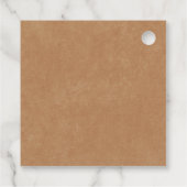 Rustieke Kraft Roze Pioenen Bloemen Bruiloft Dank Bedankjes Labels (Achterkant)