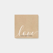 Rustieke Kraft Script Liefde Persoonlijke Naam Post-it® Notes