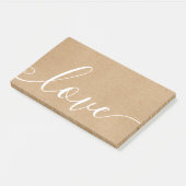 Rustieke Kraft Script Liefde Post-it® Notes (Schuin)