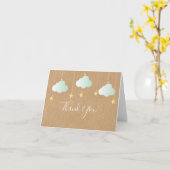 Rustieke Kraft Twinkle Twinkle Dank u Kaart (Gele Bloem)