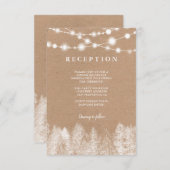 Rustieke kraft verlichting winter pijnbomen recept informatiekaartje (Voorkant / Achterkant)