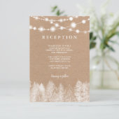 Rustieke kraft verlichting winter pijnbomen recept informatiekaartje (Staand voorkant)