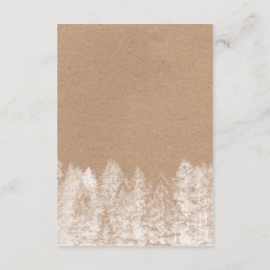 Rustieke kraft verlichting winter pijnbomen recept informatiekaartje (Achterkant)