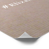 Rustieke Kraft &  Wit Kant Bruiloft Welkom Poster (Hoek)