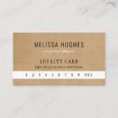 Rustieke Kraft Zakelijke Klant Klantenkaartje (Voorkant)