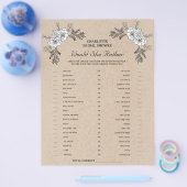 Rustieke Kraft Zou Ze Liever Bruidsfeest Spel Flyer (Enkel)