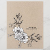 Rustieke Kraft Zou Ze Liever Bruidsfeestspel Flyer (Achterkant)