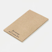 Rustieke kraftpapier stijl gepersonaliseerd post-it® notes (Schuin)