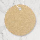 Rustieke Kraft's meer Liefde Trouwronde Bedankjes Labels (Achterkant)