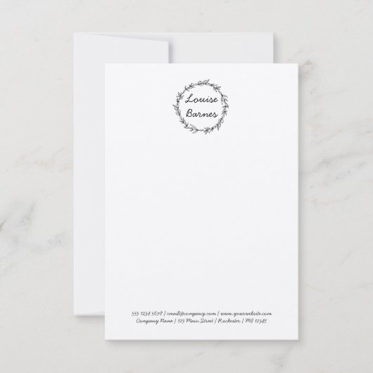 Rustieke krans briefkaart (Voorkant)