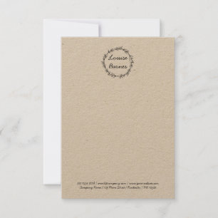 Rustieke krans briefkaart