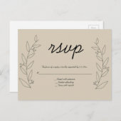 Rustieke krans bruiloft rsvp briefkaarten (Voorkant / Achterkant)