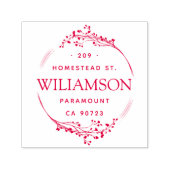 Rustieke krans  letters retouradres  zelfinktende stempel (Design)