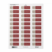 Rustieke krans monogram retouradres etiket (Full Sheet)