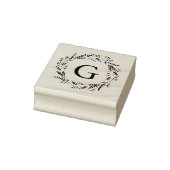 Rustieke krans monogram rubberen stempel (Stempel)