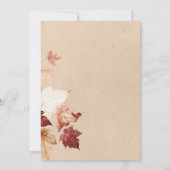 Rustieke Krans Van De Herfst Bladeren Tan Bruids L Kaart (Achterkant)