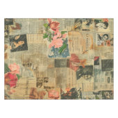 Rustieke krant Patchwork Collage (2) Tafelkleed (Voorkant (Horizontaal))