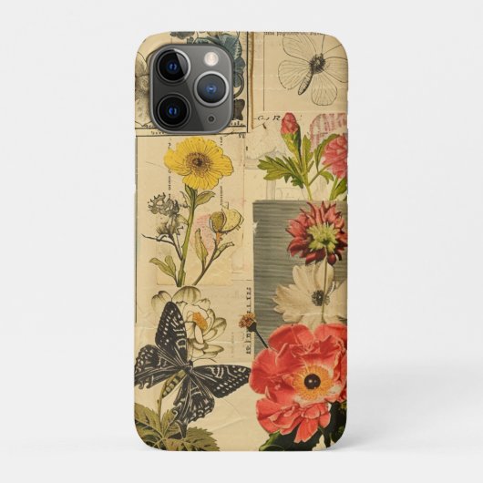 Rustieke krant Patchwork Collage (3) Case-Mate iPhone Case (Achterkant)