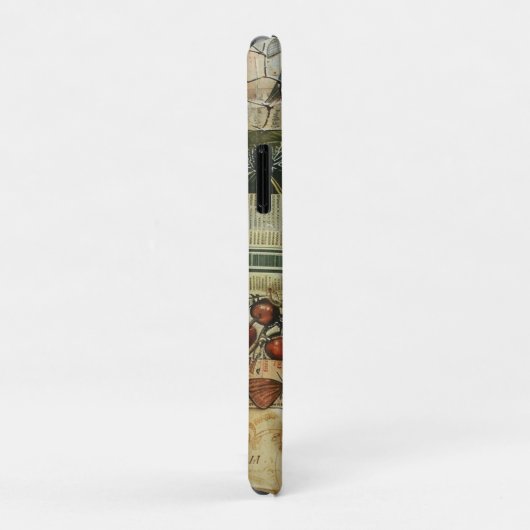 Rustieke  krant Patchwork Collage (4) Case-Mate iPhone Case (Achterkant/rechts)