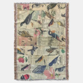 Rustieke  krant Patchwork Collage (5) Deken (Voorkant Verticaal)