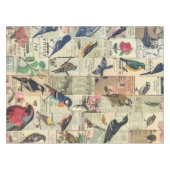 Rustieke  krant Patchwork Collage (6) Tafelkleed (Voorkant (Horizontaal))