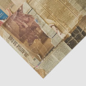 Rustieke  krant Patchwork Collage (6) Tissuepapier (Detail)