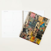 Rustieke krant Patchwork Collage (7) Planner (Display)