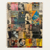 Rustieke krant Patchwork Collage (7) Planner (Voorkant)