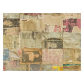 Rustieke  krant Patchwork Collage (7) Tafelkleed (Voorkant (Horizontaal))