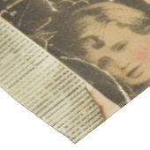 Rustieke  krant Patchwork Collage (7) Tafelkleed (Gekanteld)