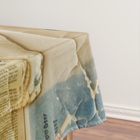 Rustieke krant Patchwork Collage (7) Tafelkleed (Voorbeeld)