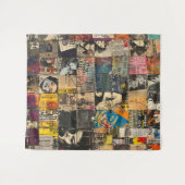 Rustieke  krant Patchwork Collage (7) Wandkleed (Voorkant (horizontaal))