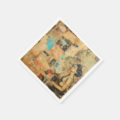 Rustieke krant Patchwork Collage (8) Servet (Hoek)