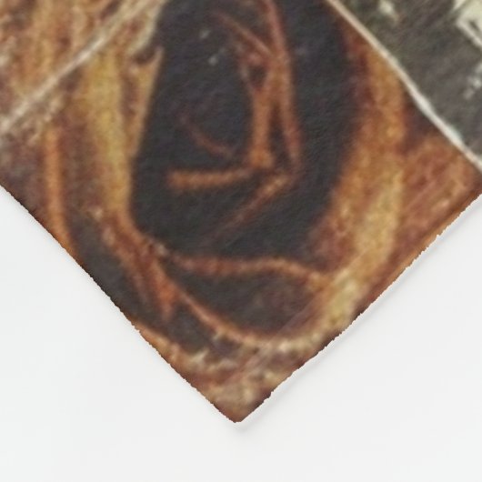 Rustieke  krant Patchwork Collage (9) Fleece Deken (Hoek)