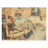 Rustieke krant Patchwork Collage (9) Tafelkleed (Voorkant (Horizontaal))