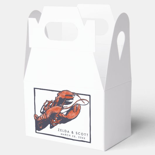 Rustieke kreeft bruiloft gunst doos bedankdoosjes (Geopend)