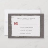 Rustieke kreeft bruiloft RSVP Kaartje (Achterkant)