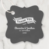 Rustieke krijtbord bruiloft gunst Labels (Voorkant)